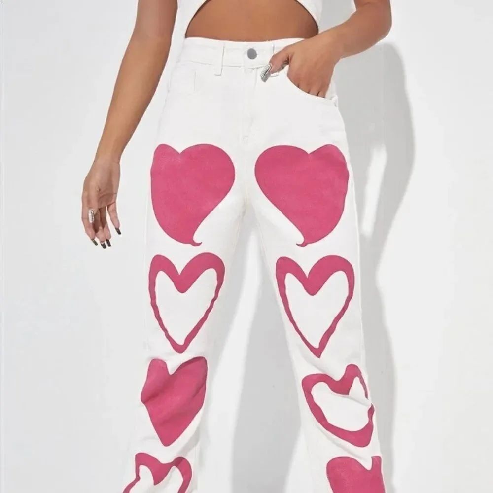 Heart Patterned Jeans  - Picture 3 of 6